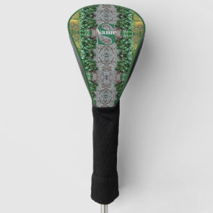 Custom Monogram Initial Name Leafy Vines Golf Head Cover