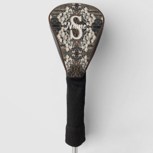 Custom Monogram Initial Name Wild Mushrooms Golf Head Cover