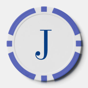 Custom Monogram Initials Fathers Day Poker Chips