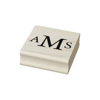 Custom monogram initials personalised inital rubber stamp