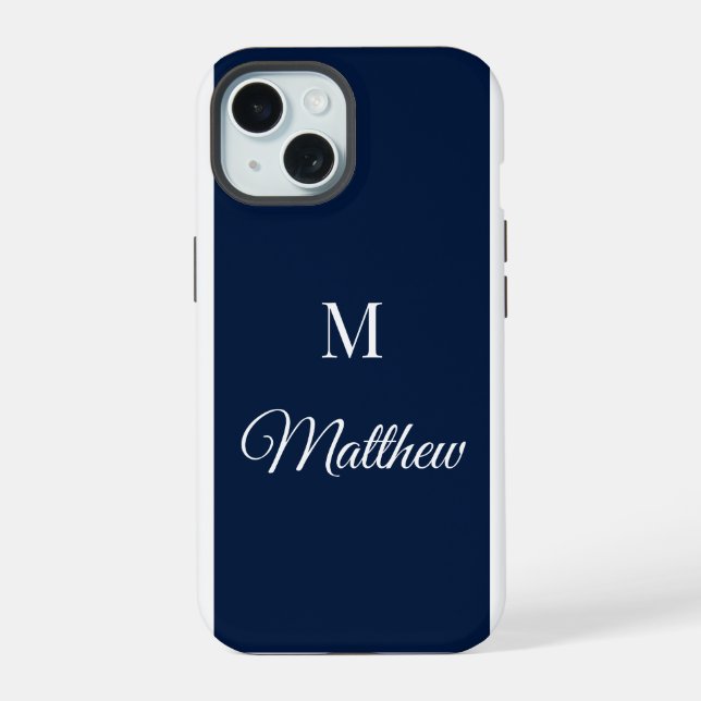 Custom Monogram iPhone Case (Back)