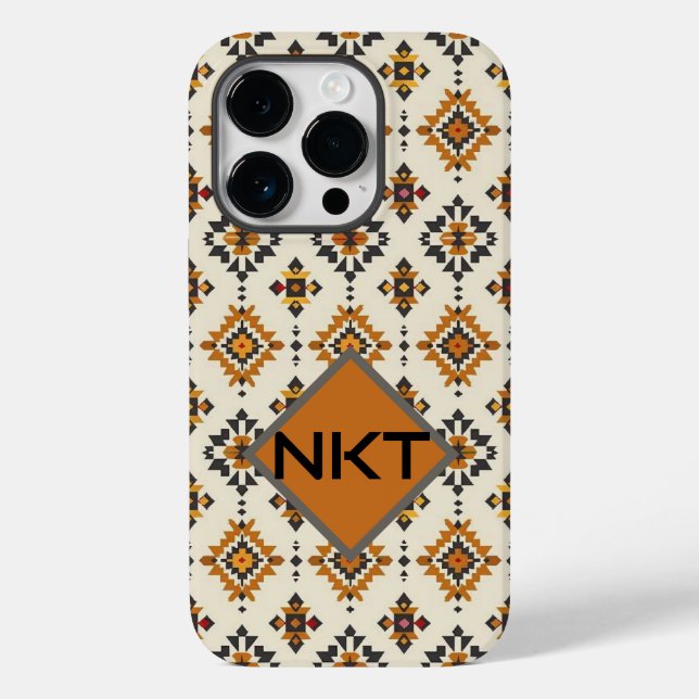 Custom Monogram iPhone Case with Native Design (Back)