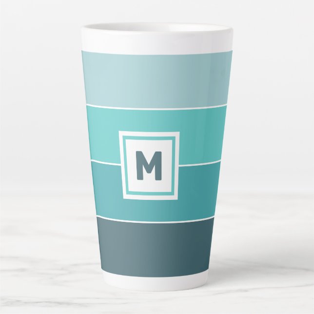 Custom Monogram Latte Mug (Front)