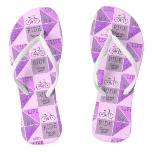 Custom Monogram Life is a Crazy Ride Jandals