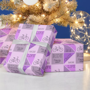 Custom Monogram Life is a Crazy Ride Wrapping Paper