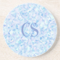 Custom Monogram Lilac Flower Petal Organic Shape 
