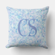 Custom Monogram Lilac Flower Petal Organic Shape 