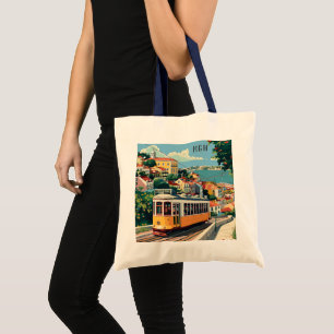 Custom Monogram Lisbon Portugal Tote Bag