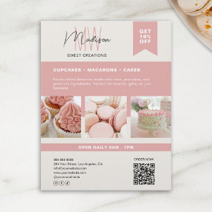 Custom Monogram Logo Bakery Flyer