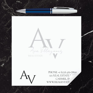 Custom Monogram Logo Professional Business Notepad
