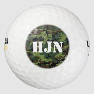 Custom monogram logo w/Army green camo Golf Balls