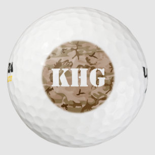 Custom monogram logo w/Desert Storm Camo Golf Balls