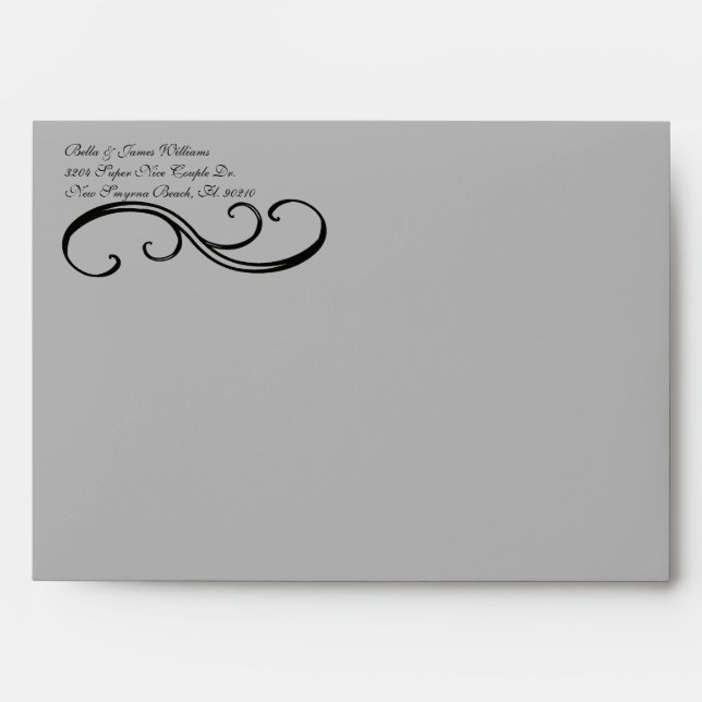 Custom Monogram Matching Envelopes (Front)