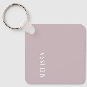 Custom monogram, mauve budget key ring
