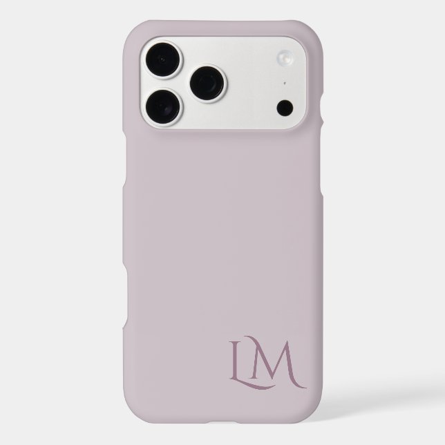 Custom Monogram Mauve Taupe  (Back)