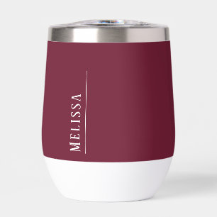 Custom monogram, modern burgundy