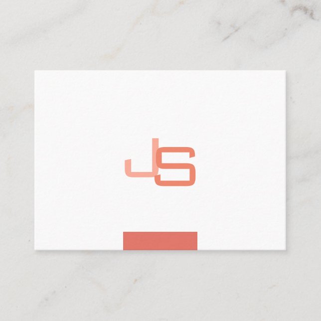 Custom Monogram Modern Elegant Template Business Card (Front)