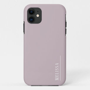 Custom monogram, modern mauve colour  Case-Mate iPhone case