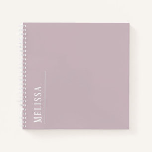Custom monogram, modern mauve colour  notebook