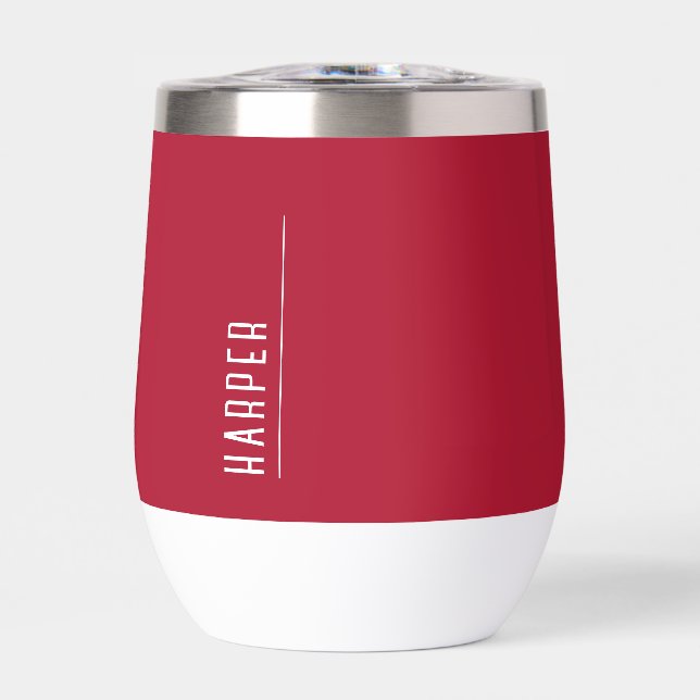 Custom monogram, modern red  (Front)