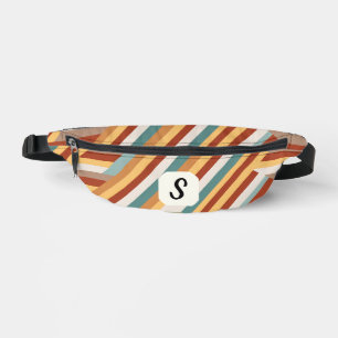 Custom Monogram Modern Retro 70s Geometric Bum Bags