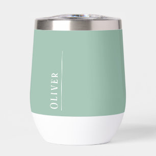 Custom monogram, modern sage green