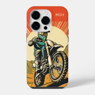 Custom Monogram Motocross iPhone 14 Pro Case