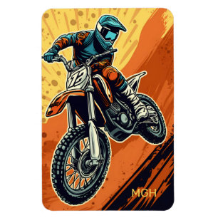 Custom Monogram Motocross Magnet