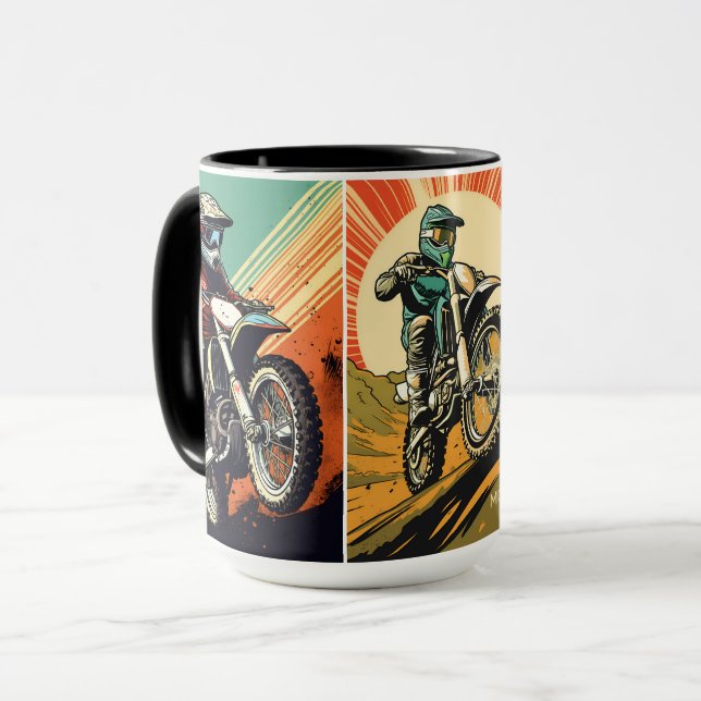 Custom Monogram Motocross Mug (Front Left)