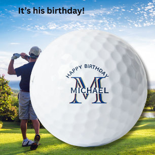 Custom Monogram Name Birthday Golf Balls