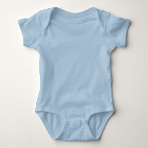 Custom Monogram Name Blue Baby Boy Hand Lettered Baby Bodysuit
