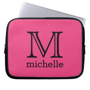 Custom Monogram, Name & Color laptop sleeves