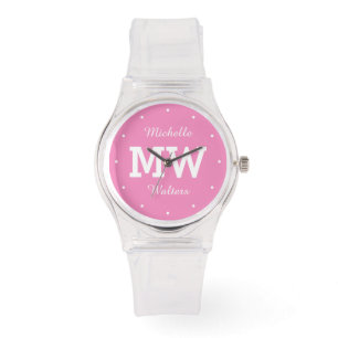 Custom monogram, name & color watches