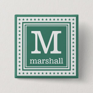 Custom monogram, name & colour button