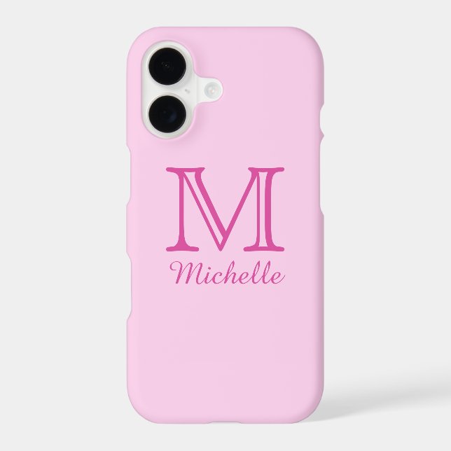 Custom Monogram, Name & Colour phone cases (Back)