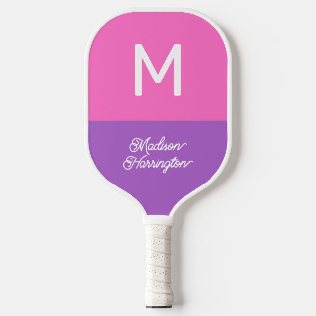 Custom Monogram, Name & Colour Pickleball Paddle (Front)