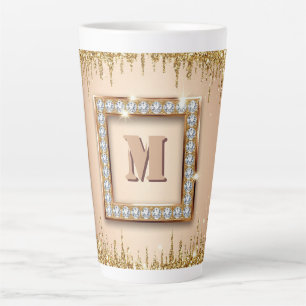Custom Monogram  Name Design ✨ Latte Mug