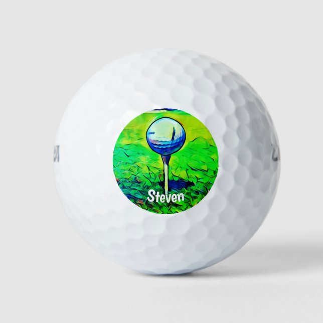 Custom Monogram Name Golf Ball (Front)