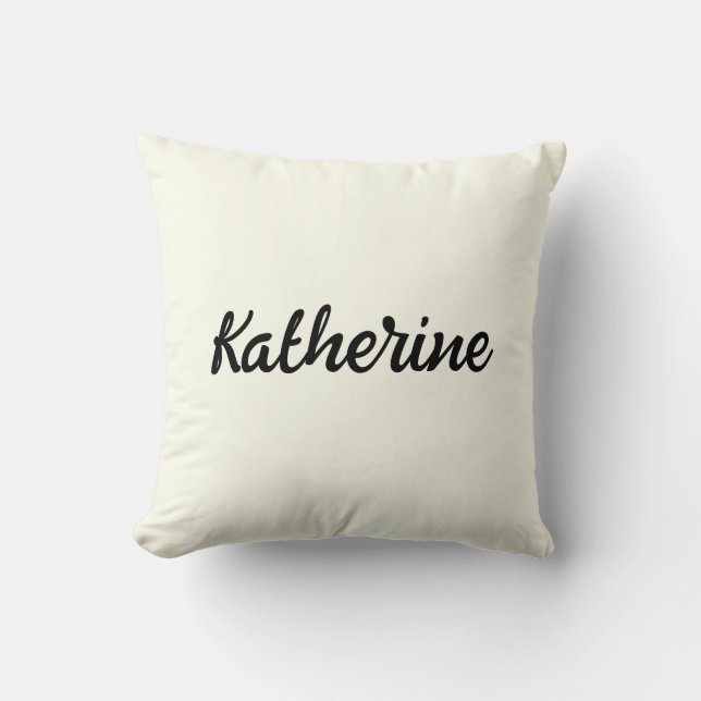 Custom Monogram Name Ivory Cushion (Front)