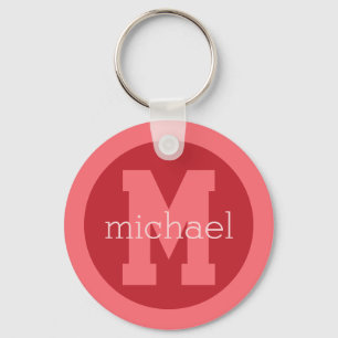 Custom monogram & name key ring