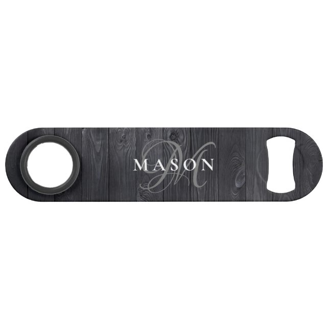 Custom Monogram Name Modern Rustic Elegant (Front (Horizontal))