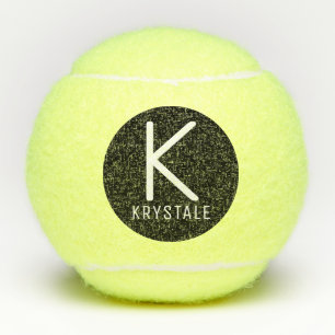 Custom Monogram Name Modern Tennis Balls