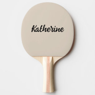 Custom Monogram Name Natural Linen Ping Pong Paddle