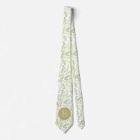 Custom Monogram Name Nature Fern Leaf Pattern