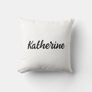 Custom Monogram Name Pure White Cushion