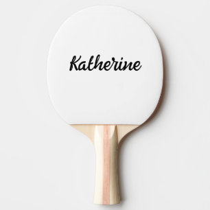 Custom Monogram Name Pure White Ping Pong Paddle
