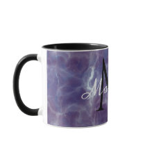 Custom monogram name Realistic Marble Design