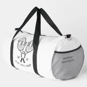 Custom monogram & name TENNIS Duffle Bag