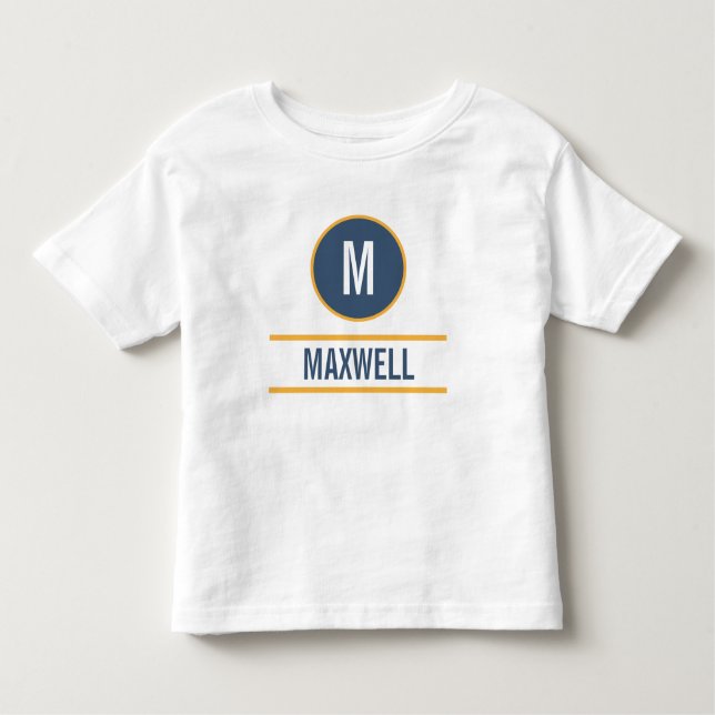 Custom monogram name text template T-Shirt (Front)