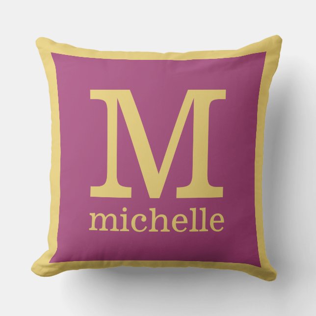 Custom Monogram & Name throw pillows (Front)